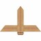 Ekena Millwork Eugene Smooth Timber Gable Bracket, Western Red Cedar, 36"W x 23"H x 3 1/2"D x 5 1/2"F, 15/12 Pitch GBW036X23X0406EUG00SWR - alternate 1